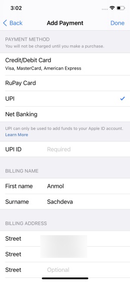 add upi id-ios app store-apple