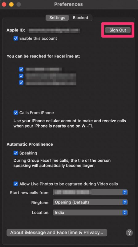 Hoe FaceTime-account op Mac te wijzigen