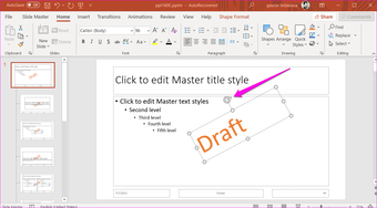Een watermerk maken en toevoegen in PowerPoint-dia's 6