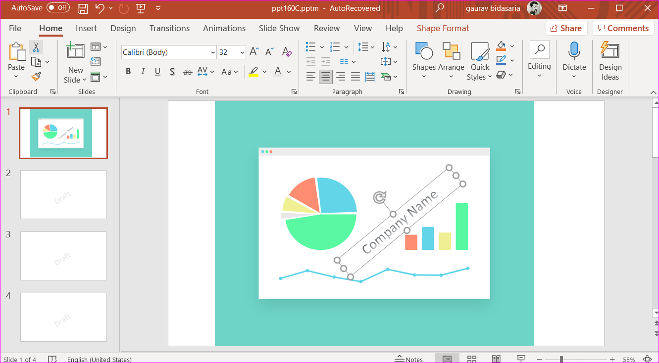 How to Create and Add Watermark in Power Point Slides 12