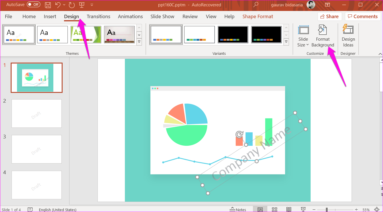 How to Create and Add Watermark in Power Point Slides 13