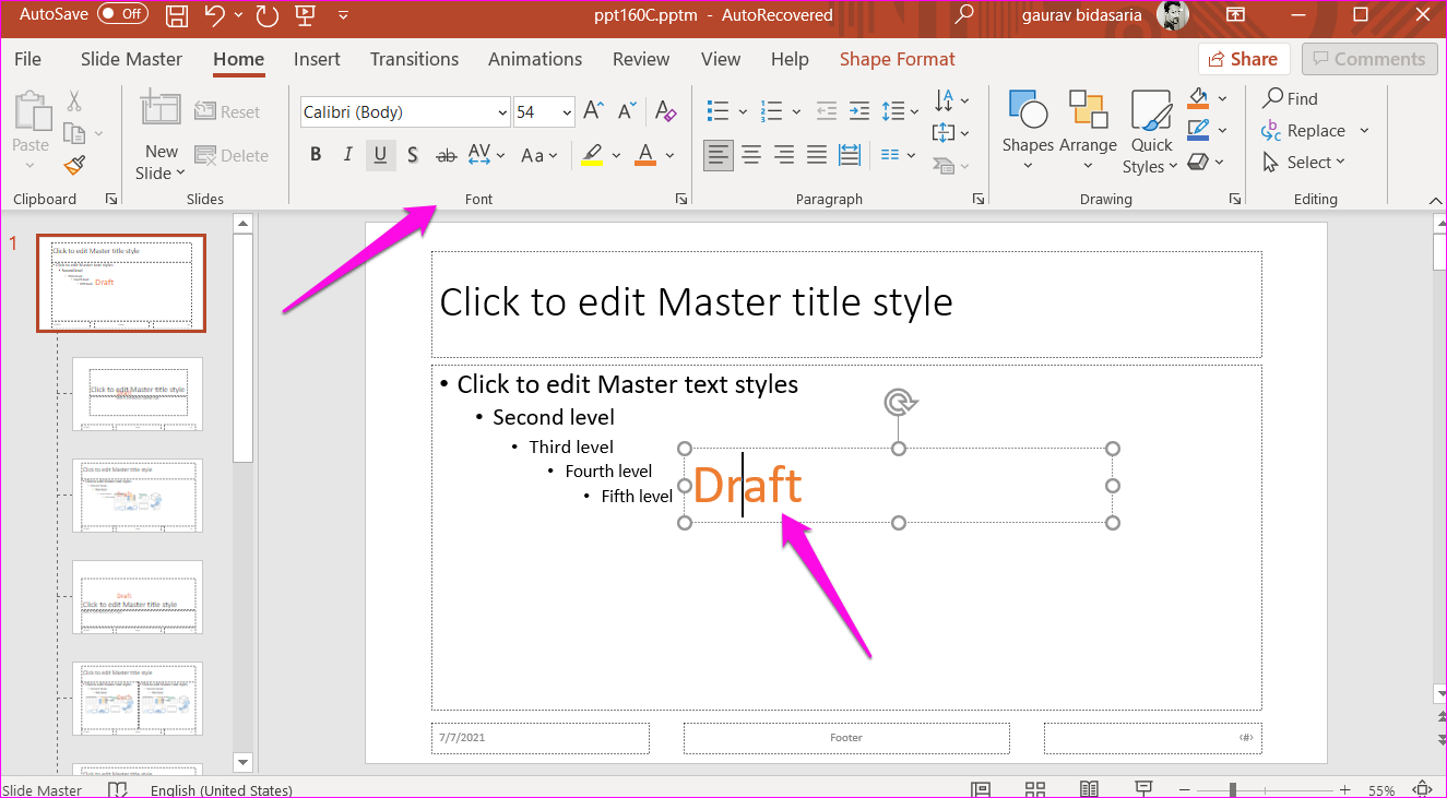 Watermerk maken en toevoegen in PowerPoint-dia's 5