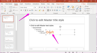 Een watermerk maken en toevoegen in PowerPoint-dia's 5