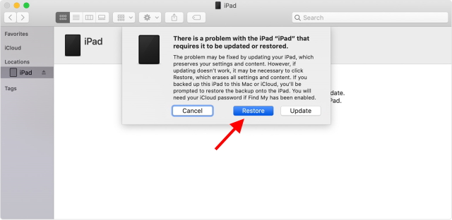 Herstel uitgeschakelde iPad