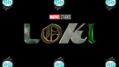 Het Loki-logo omringd door zes Review Geek-logo's