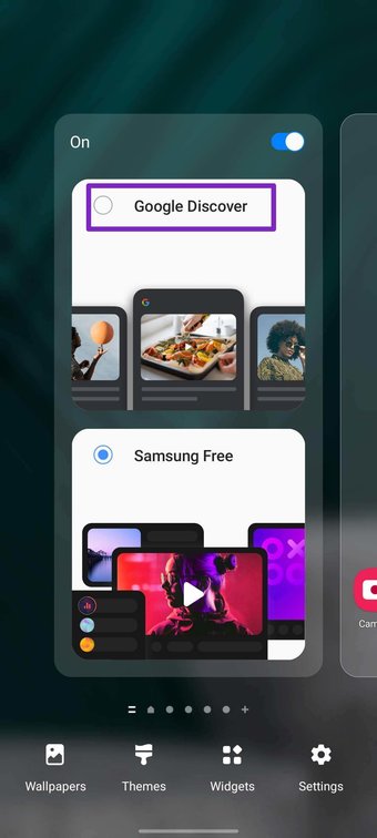 Wijzigen van Samsung Free naar Google Discover