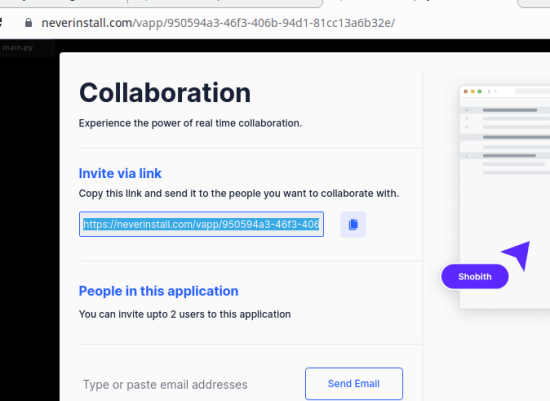 installeer nooit collborators uitnodigen