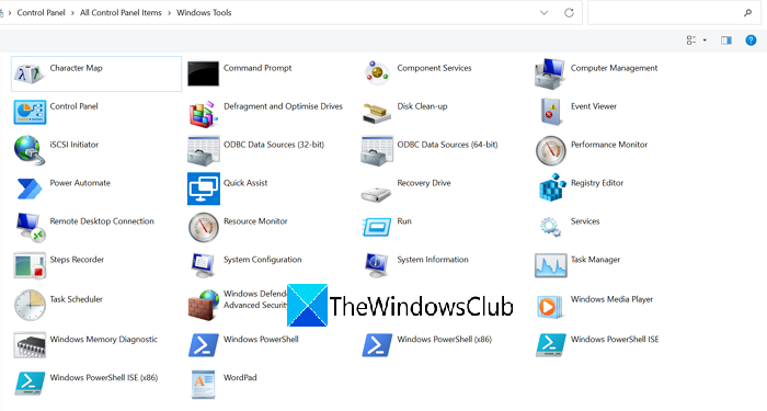 Hoe open Windows Tools in Windows 11