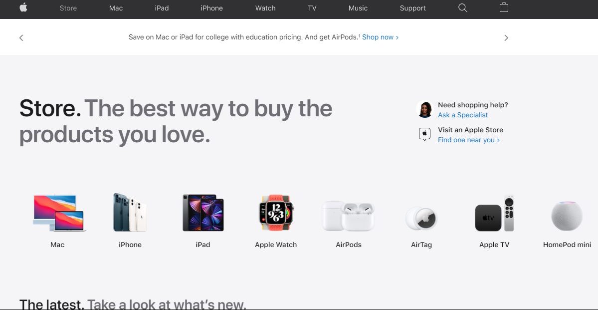 mannelijk niet Gemoedsrust Apple lanceert opnieuw ontworpen online winkel met speciaal tabblad'Store'  - NL Atsit