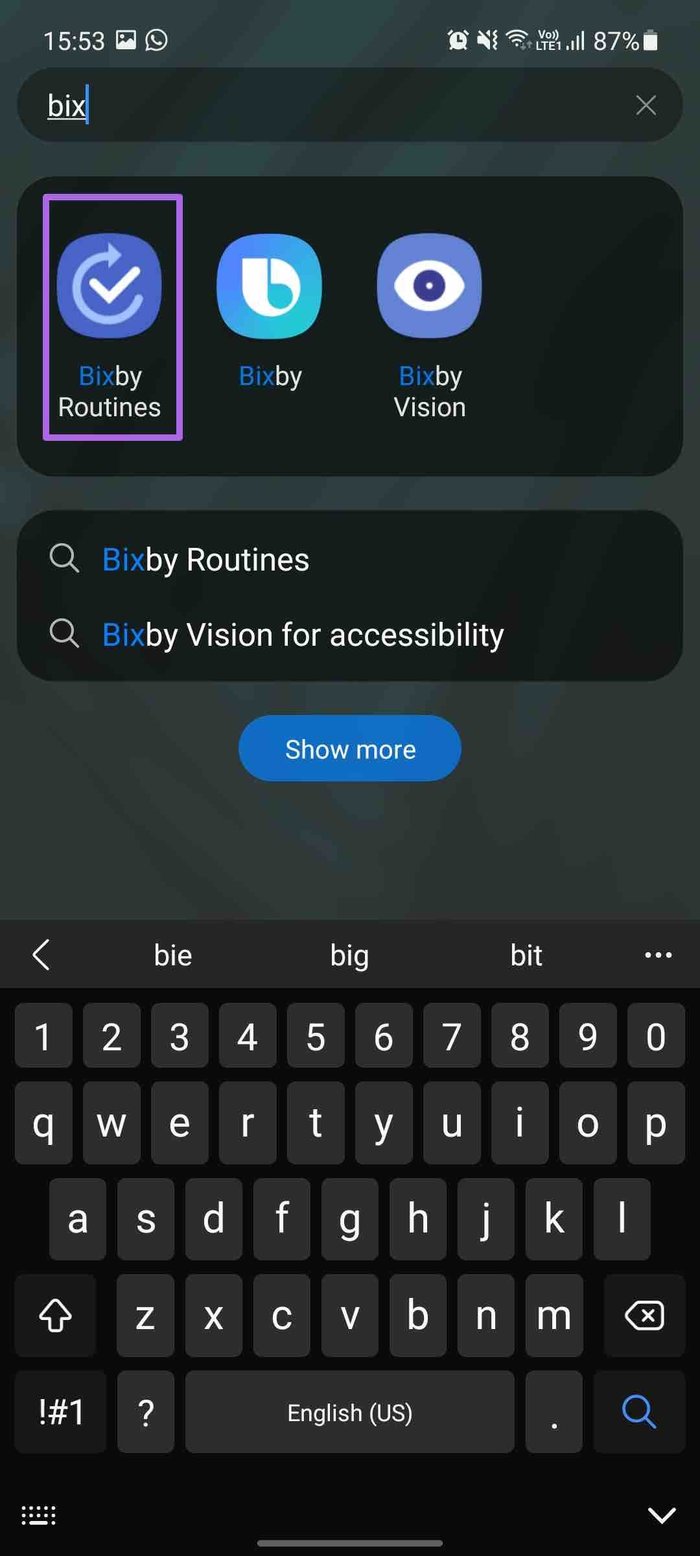 Open bixby-routines