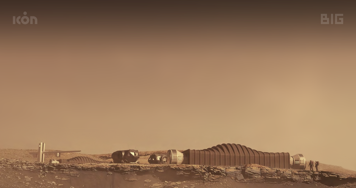 Een dramatisering van een leefgebied op Mars