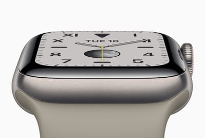 Apple wat ch series 5 nieuw kastmateriaal gemaakt van titanium 091019