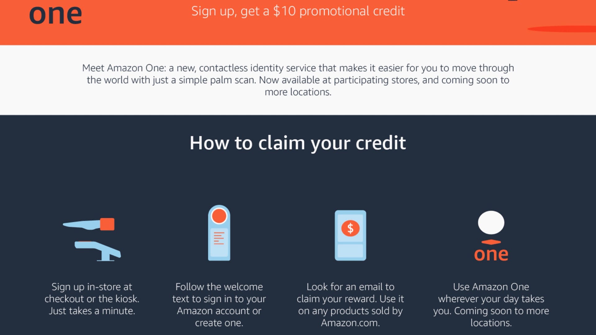 Amazon palm scan credit promo