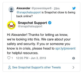 Snapchat support