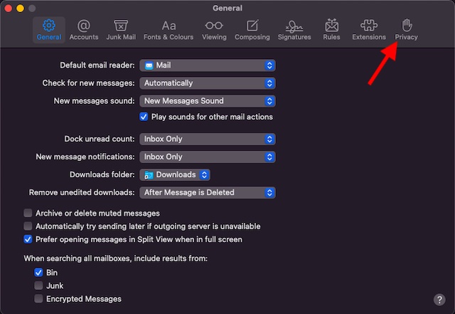 how to split screen in mac mail