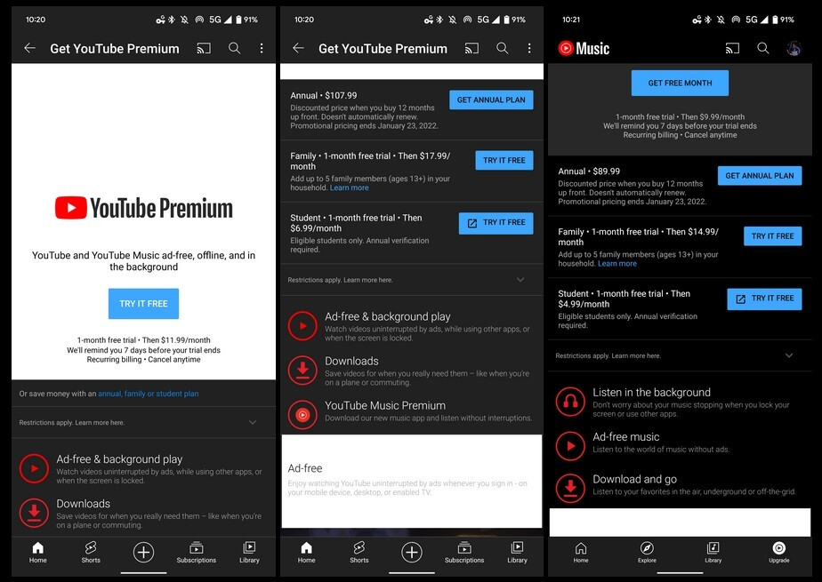 YouTube Premium heeft nu een jaarabonnement waarmee je geld bespaart - NL