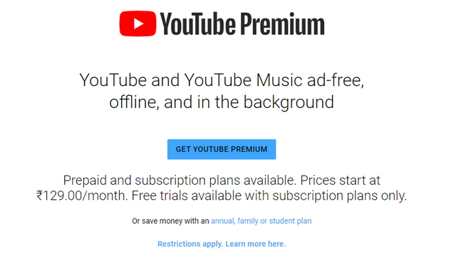 Premium student youtube YouTube TV