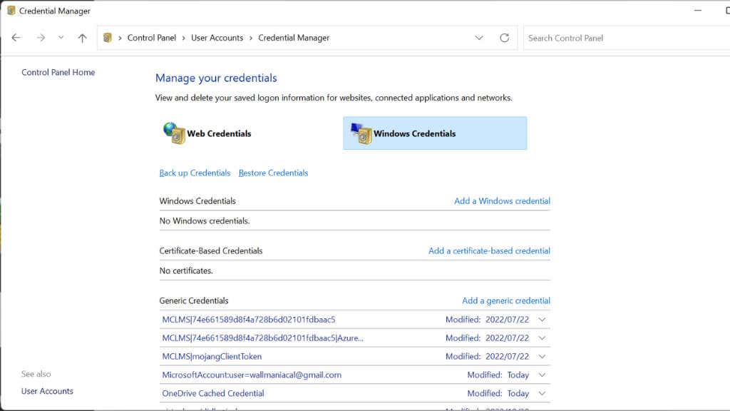 Wat is Windows Credential Manager? NL Atsit