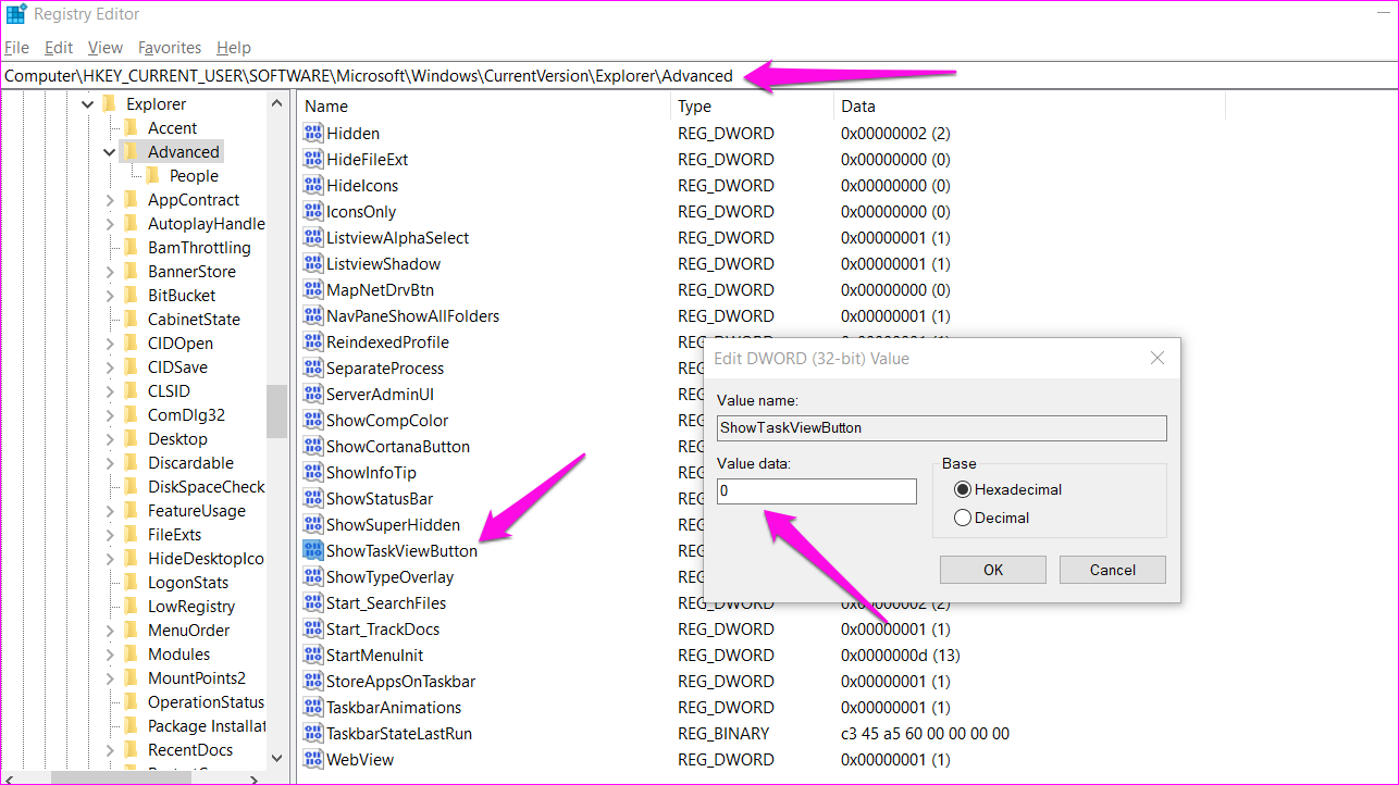 Jak całkowicie wyłączyć widok zadań w systemie Windows 10 6