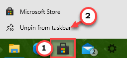 Odepnij od paska zadań Min
