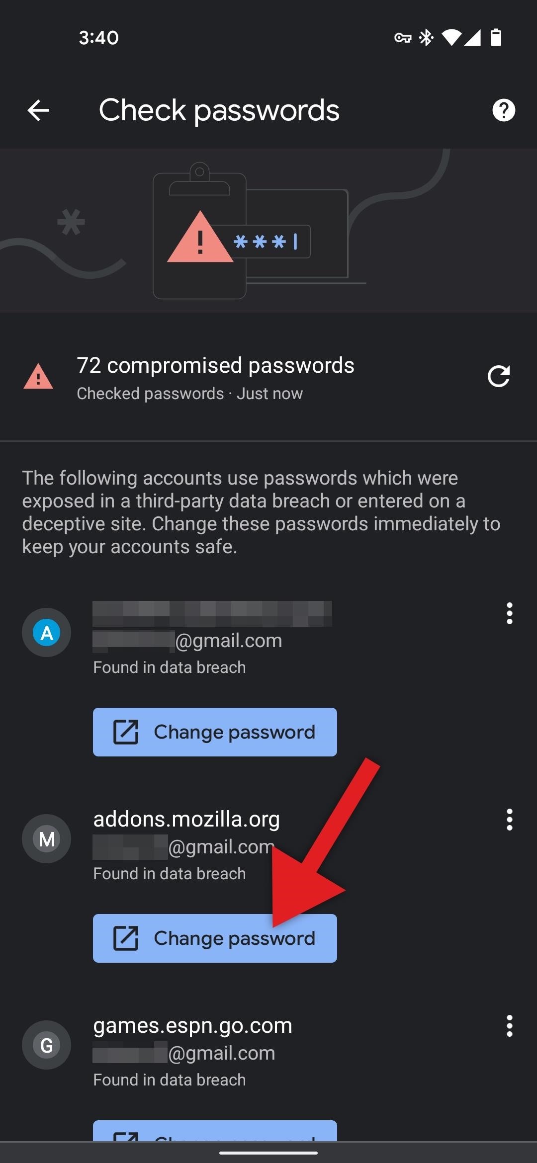 Jak skanować zapisane hasła w Chrome w celu znalezienia i zastąpienia przejętych danych logowania