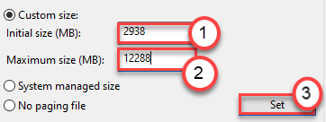 Minimalny rozmiar początkowy
