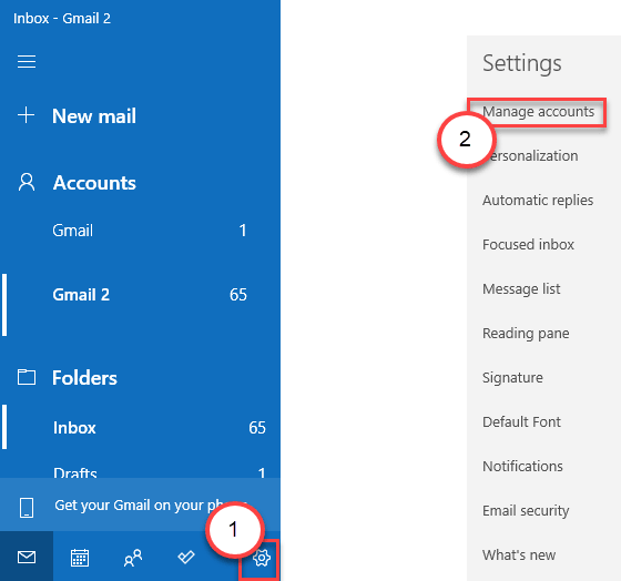 Zarządzaj kontami Min
