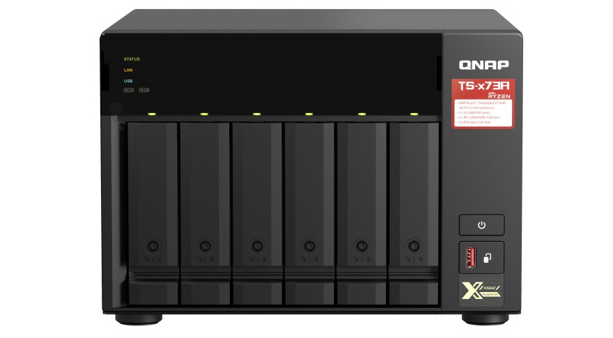 1 74 Serwer NAS z czterordzeniowym procesorem AMD Ryzen TS-x73A QNAP