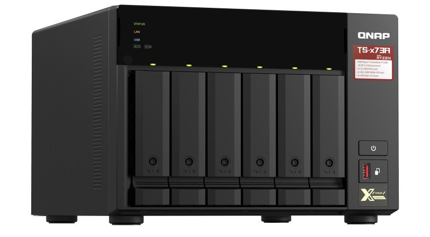 2 59 Serwer NAS z czterordzeniowym procesorem AMD Ryzen TS-x73A QNAP