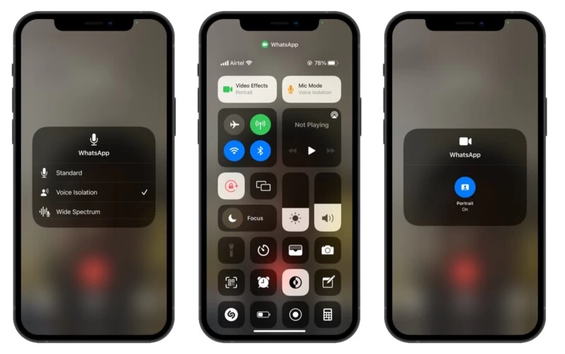 Efekty audio wideo z iOS 15
