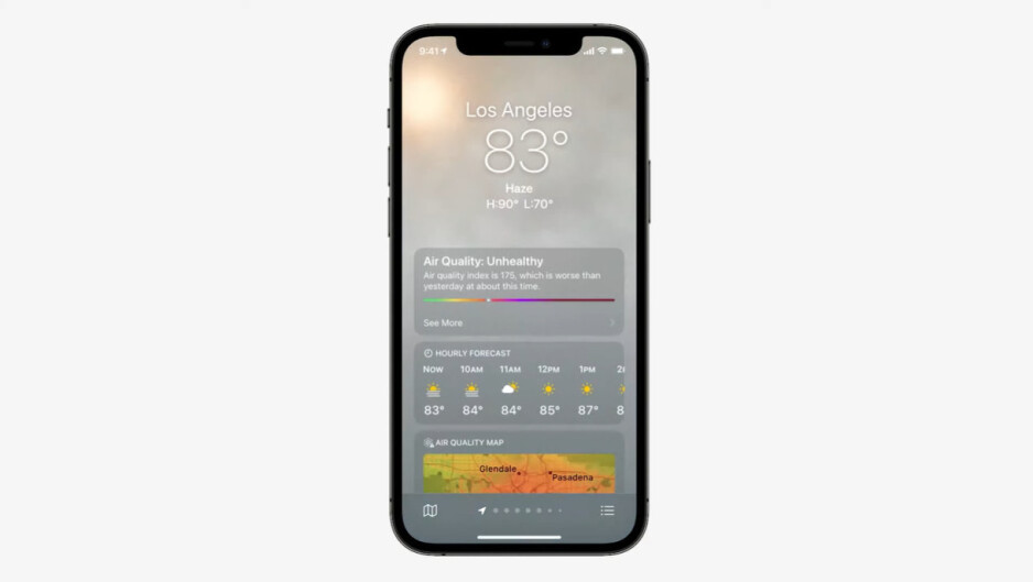 Aplikacja Apple Weather ma nowy wygląd i mapy pogody w systemie iOS 15