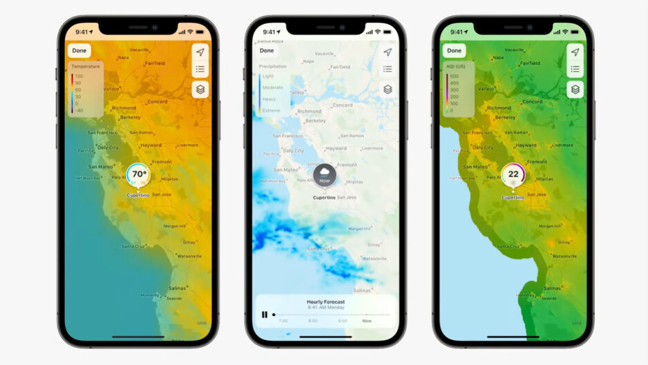 Aplikacja Apple Weather ma nowy wygląd i mapy pogody w systemie iOS 15