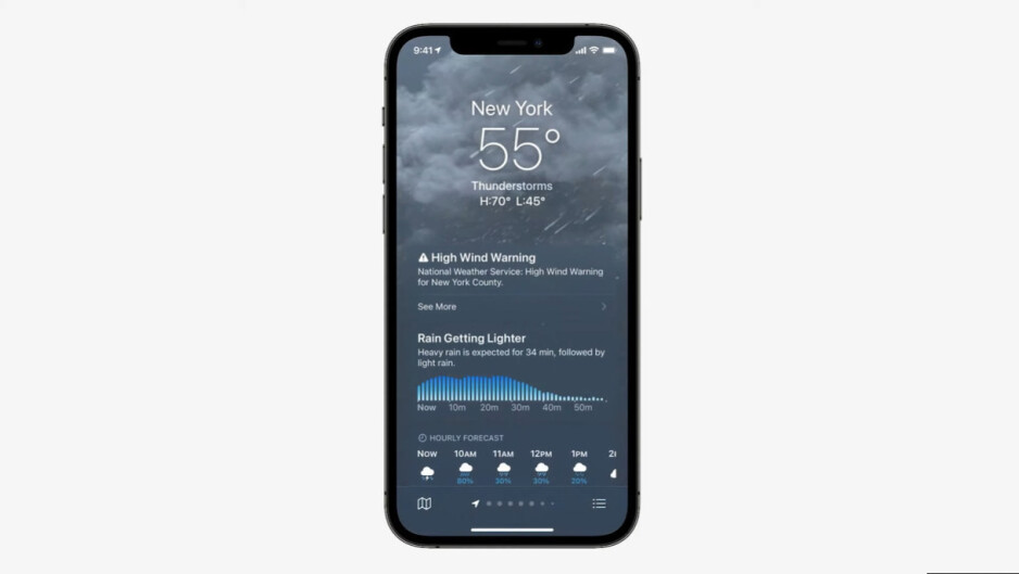 Aplikacja Apple Weather otrzymuje nowy wygląd i mapy pogodowe z iOS 15