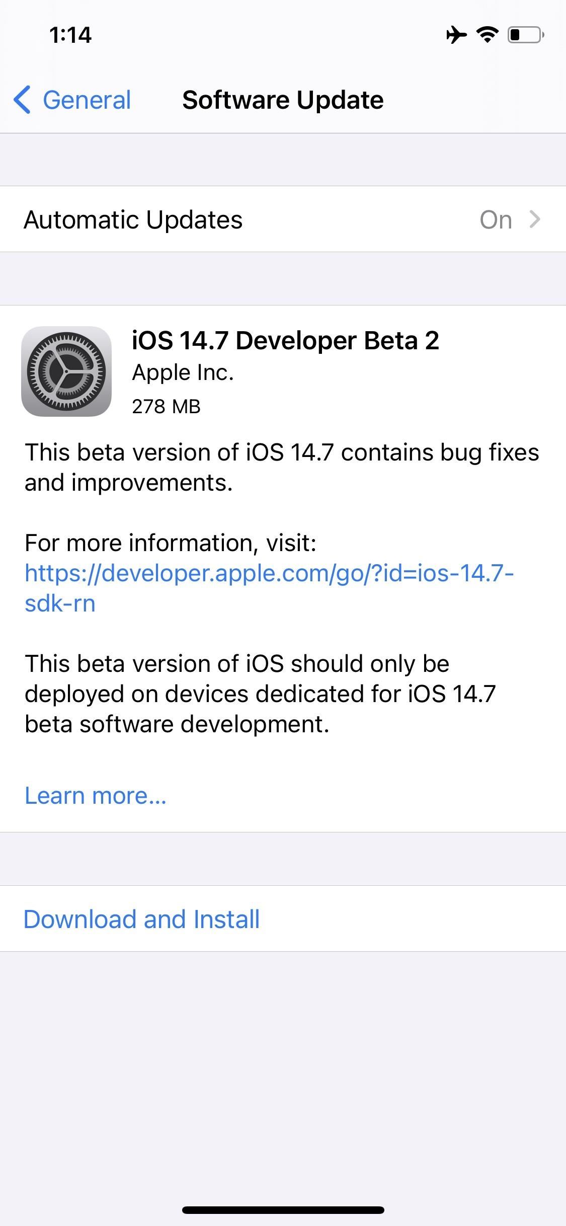 Apple wydaje iOS 14.7 Beta 2 na iPhone'a