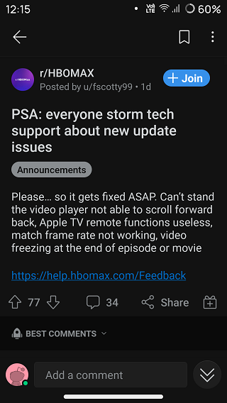 HBO-Max-tvOS-app-update-Apple-TV-issues