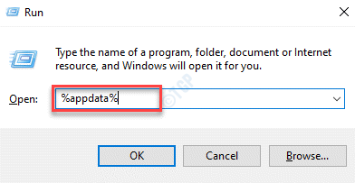 Uruchom polecenie Appdata Enter