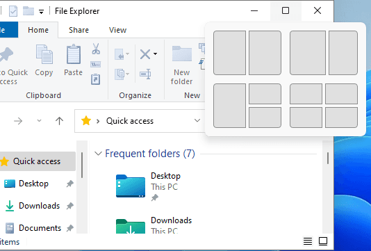 Przyciąganie okien Windows 11