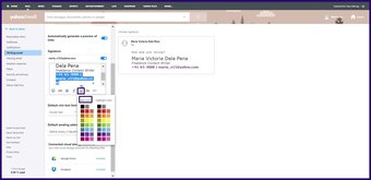 Utwórz podpis e-maila w yahoo mail step 9