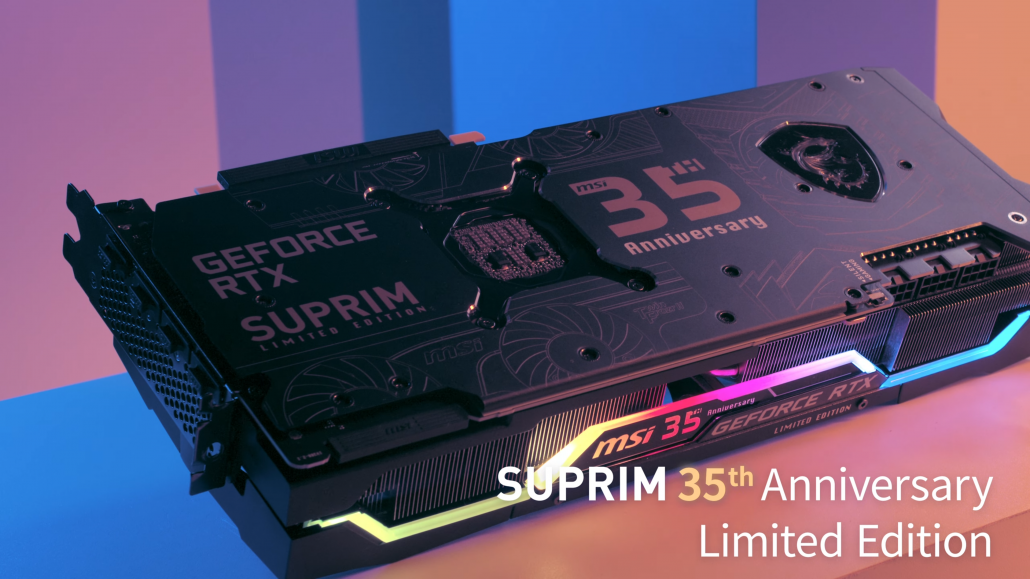 MSI przedstawia pierwsze spojrzenie na swoją kartę GeForce RTX 30 SUPRIM 35th Anniversary Limited Edition Karta graficzna 2