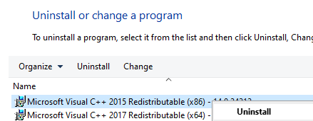 Odinstaluj programy X86