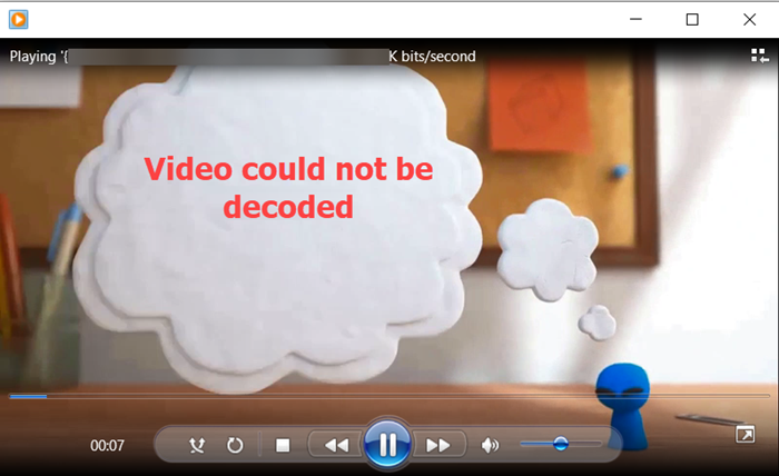 Nie można zdekodować wideo
