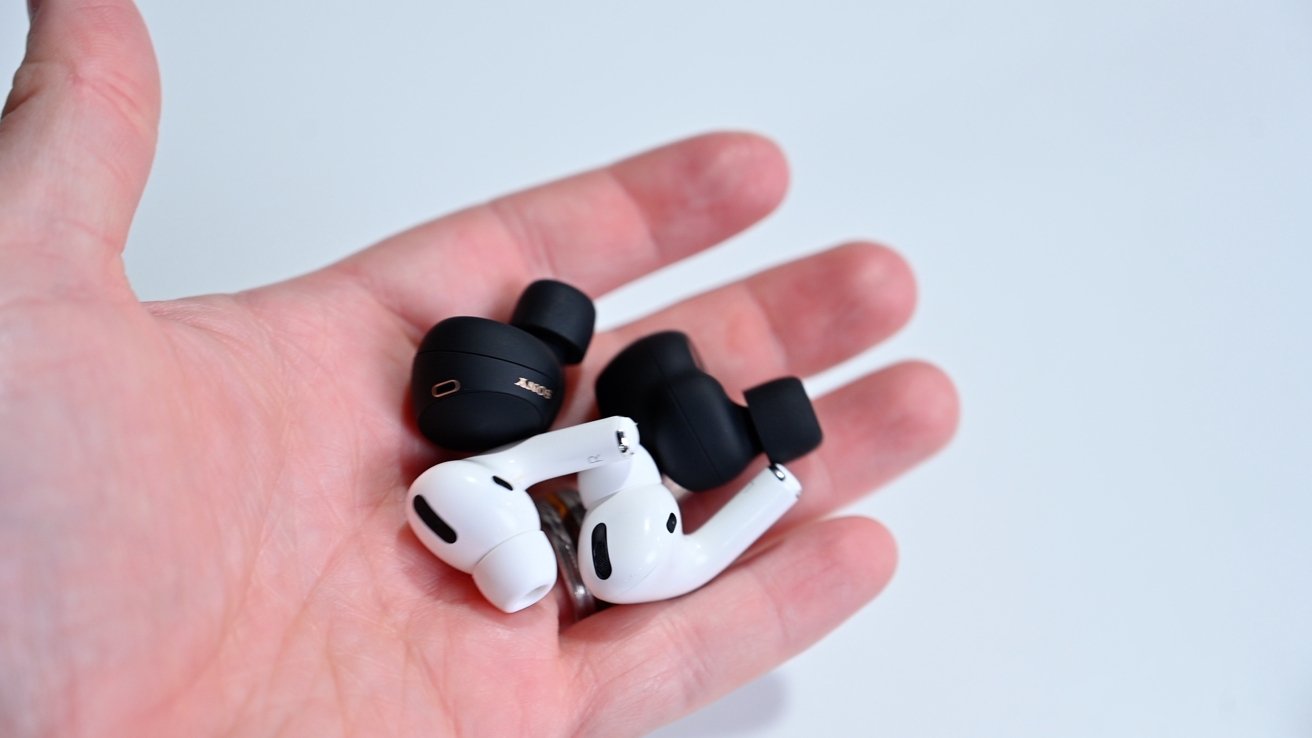 Wkładki douszne Apple i Sony