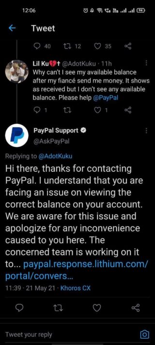 paypal-balance-not-reflection-support-response