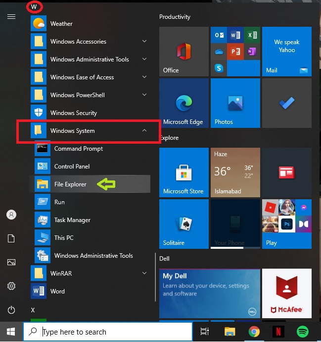 Проводник Windows 10