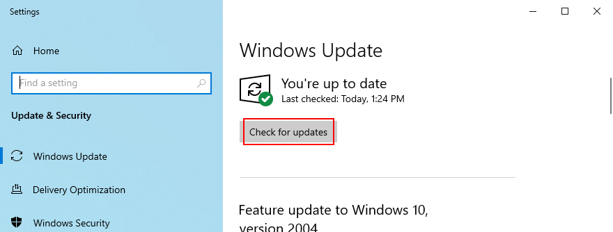 Windows 10 показывает, как проверять наличие обновлений