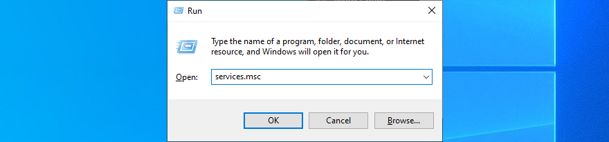 Windows 10 shows how to run services.msc