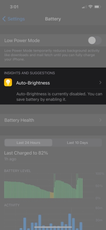Используйте информацию о батарее и предложения на iPhone