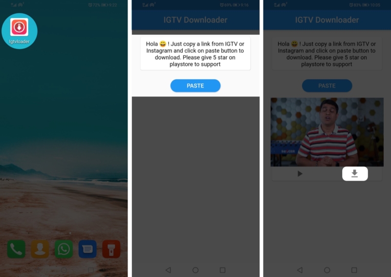 Как загрузить видео IGTV на устройства Android