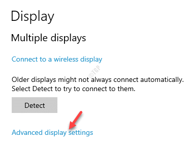 Settings Display Multiple Displays Advanced Display Settings