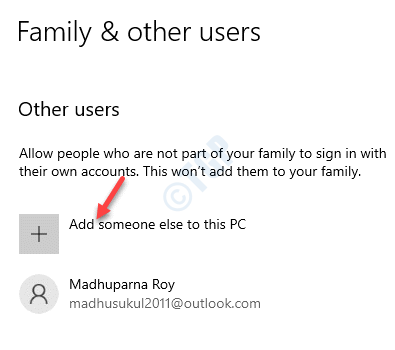 Family & Other Users Other Users Add Someone Else To This Pc